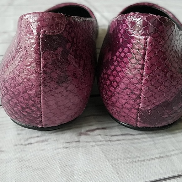 Cole Haan purple snakeskin ballet flats sz 7 - Picture 4 of 8
